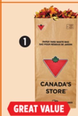 Canadian Tire Ctc yard waste 2-ply paper bags, 20-pack offer