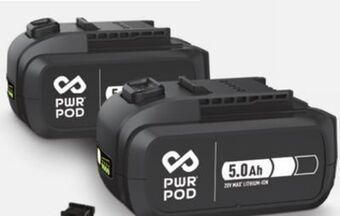 Canadian Tire Pwr pod 20v 5ah battery, 2-pk offer