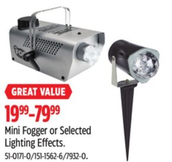 Canadian Tire Gemmy mini fogger or selected lighting effects offer