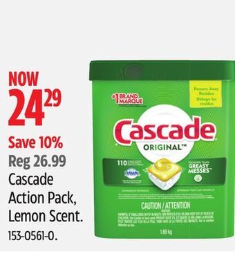 Canadian Tire Cascade action pack, lemon scent offer