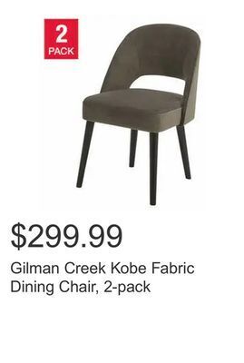 Costco Gilman creek kobe fabric dining chair, 2-pack offer