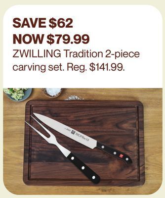 Hudson's Bay Zwilling tradition 2-piece carving set offer
