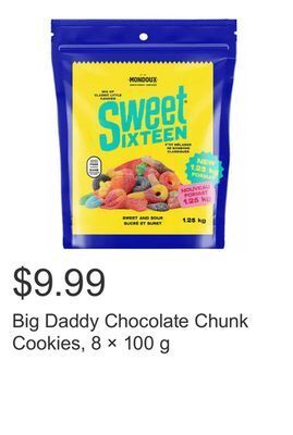 Costco Big daddy chocolate chunk cookies, 8 × 100 g offer