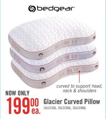 The Brick Bedgear glacier cuddle curve 1.0 pillow - stomach sleeper offer