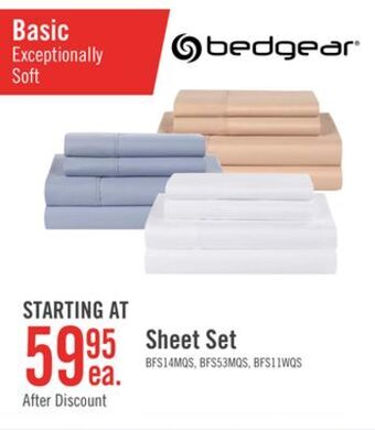The Brick Bedgear basic 4-piece queen sheet set - mist offer