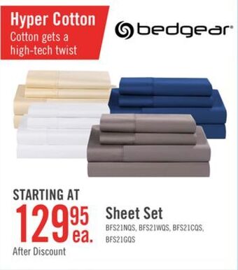 The Brick Bedgear hyper-cotton 4-piece queen sheet set - navy offer