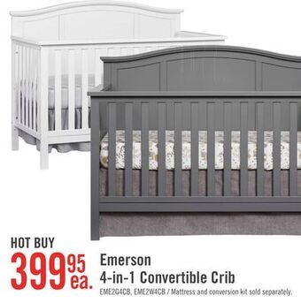 The Brick Emerson 4-in-1 convertible crib - dove grey offer