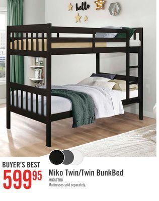 The Brick Miko twin open panel bunk bed espresso offer