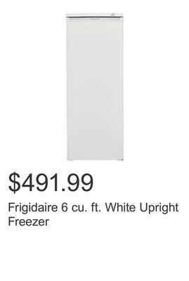 Costco Frigidaire 6 cu. ft. white upright freezer offer
