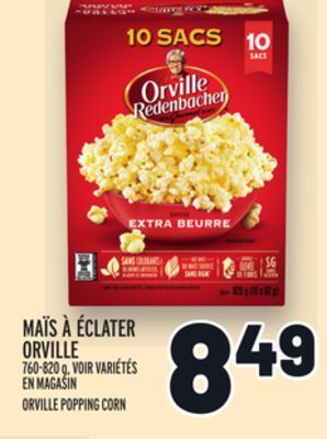 Metro Maïs à éclater orville | orville popping corn offer