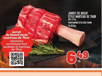 Metro Jarret de boeuf style marteau de thor | thor hammer style beef shank offer
