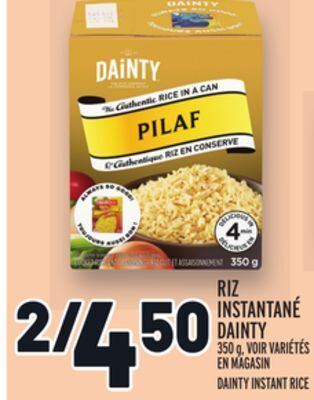Metro Riz instantané dainty | dainty instant rice offer