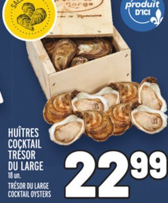 Metro Huîtres cocktail trésor du large | trésor du large cocktail oysters offer