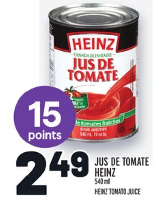 Metro Jus de tomate heinz | heinz tomato juice offer