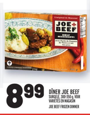 Metro Dîner joe beef | joe beef frozen dinner offer