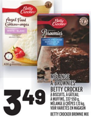 Metro Mélange à brownies betty crocker | betty crocker brownie mix offer