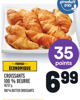 Metro Croissants 100% beurre | 100% butter croissants offer