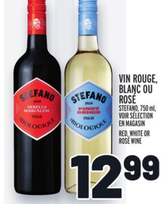 Metro Vin rouge, blanc ou rosé | red, white or rosé wine offer