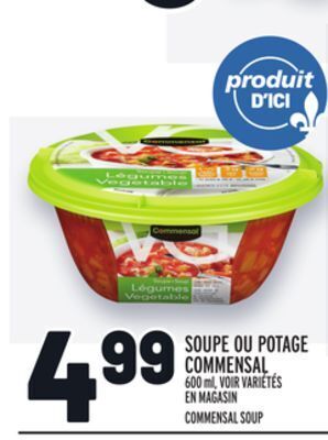 Metro Soupe ou potage commensal | commensal soup offer