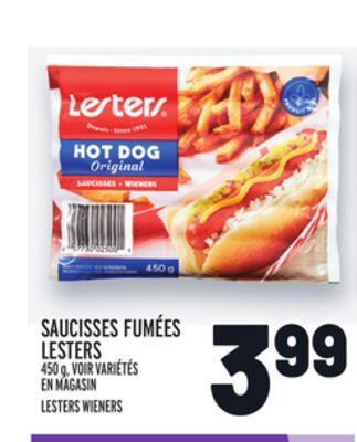 Metro Saucisses fumées lesters | lesters wieners offer