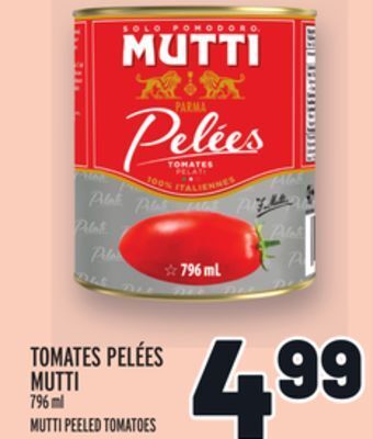 Metro Tomates pelées mutti | mutti peeled tomatoes offer