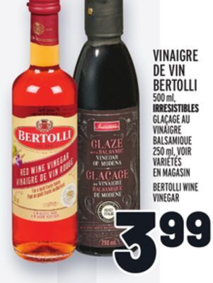 Metro Vinaigre de vin bertolli | bertolli wine vinegar offer