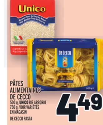 Metro Pâtes alimentaires de cecco | de cecco pasta offer