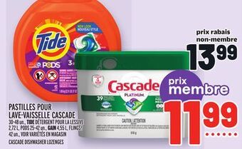 Metro Pastilles pour lave-vaisselle cascade | cascade dishwasher lozenges offer
