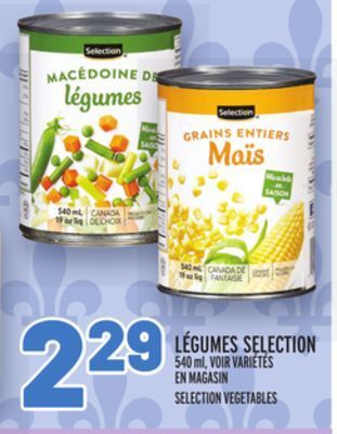 Metro Légumes selection | selection vegetables offer