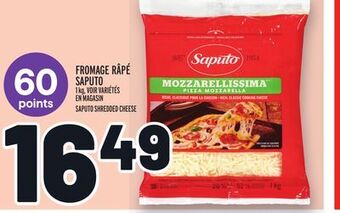 Metro Fromage râpé saputo | saputo shredded cheese offer