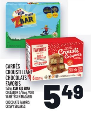 Metro Carrés croustillant chocolats favoris | chocolats favoris crispy squares offer