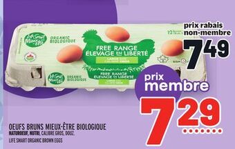 Metro Oeufs bruns mieux-être biologique | life smart organic brown eggs offer