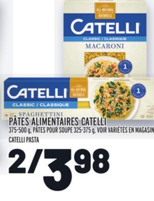 Metro Pâtes alimentaires catelli | catelli pasta offer