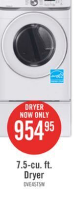 The Brick Samsung 7.5 cu. ft. front-load electric dryer - dve45t6005w/ac offer