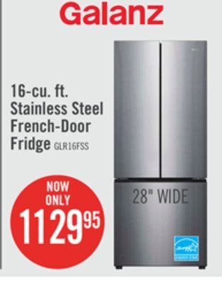 The Brick Galanz 16 cu. ft. french-door refrigerator - glr16fs2m08 offer