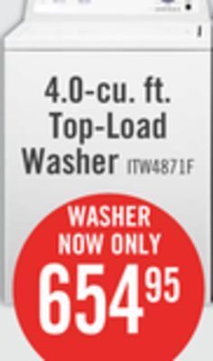 The Brick Inglis 4.0 cu. ft. top-load washer itw4871fw offer