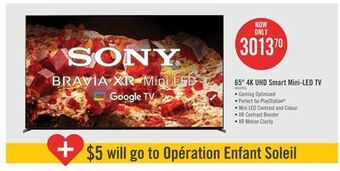 The Brick Sony bravia xr 65 x93l 4k uhd mini led smart google tv offer