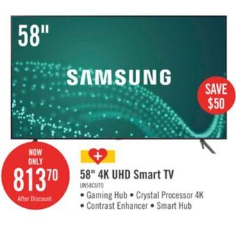 The Brick Samsung 58 cu7000 4k crystal uhd tv offer