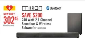 The Brick Mission soundbar with wireless subwoofer - msb21 offer