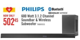 The Brick Philips 3.1.2-channel soundbar with wireless subwoofer offer