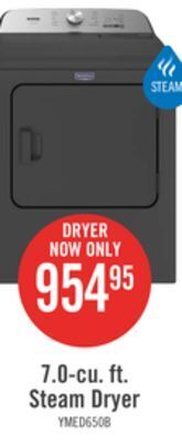 The Brick Maytag 7 cu. ft. pet pro electric dryer - ymed6500mbk offer