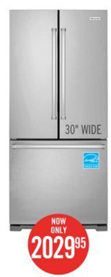The Brick Kitchenaid 19.7 cu. ft. french-door refrigerator with interior water dispenser - stainless steel offer