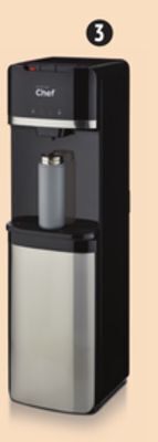 Canadian Tire Master chef bottom-load water cooler, black and stainless steel offer
