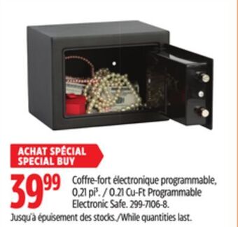 Canadian Tire Guardwell 0.21 cu-ft programmable electronic safe offer