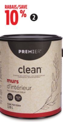 Canadian Tire Premier premier clean interior paint offer
