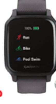 Canadian Tire Garmin venue sq smartwatch, black offer