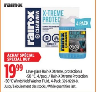 Canadian Tire Rain-x xtreme protection -50°c windshield washer fluid, 4-pack offer