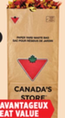 Canadian Tire Yard waste 2-ply paper bags, 20-pack offer