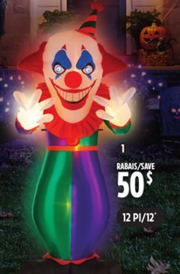 Canadian Tire Airblown giant clown offer