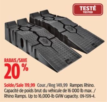 Canadian Tire Hopkins towing solution rhino ramps. up to 16,000-lb gvw capacity offer